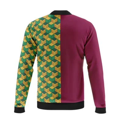 Alternative view of Giyu Tomioka Demon Slayer Casual Bomber Jacket