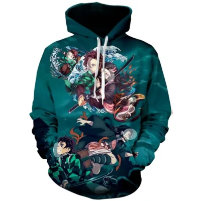 Demon Slayer Burning Rage 3D Hoodie