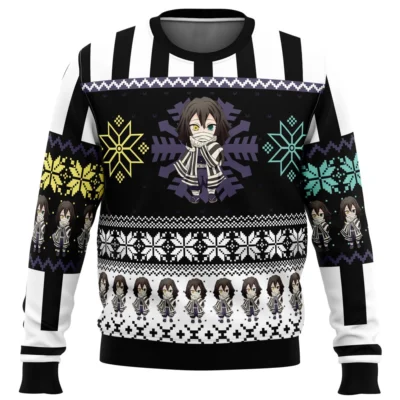 Demon Slayer Obanai Iguro Ugly Christmas Sweater