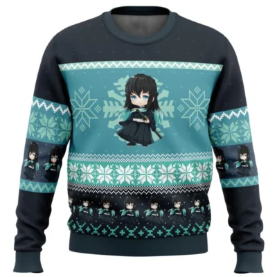 Demon Slayer Muichiro Tokito Ugly Christmas Sweater