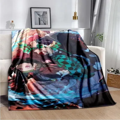 Demon Slayer Last Fight Throw Blanket