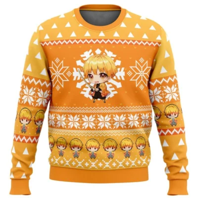 Demon Slayer Cute Zenitsu Ugly Christmas Sweater