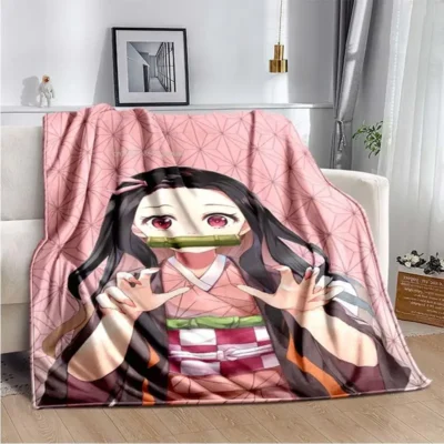 Demon Slayer Super Cute Throw Blanket