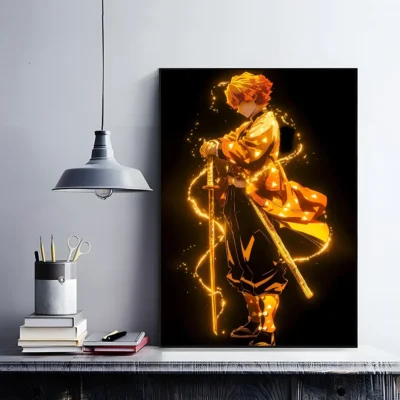 Demon Slayer Zenitsu Awakening Wall Art