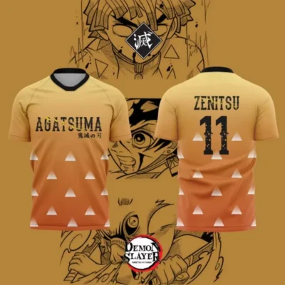 Demon Slayer Character Zenitsu Football Jersey