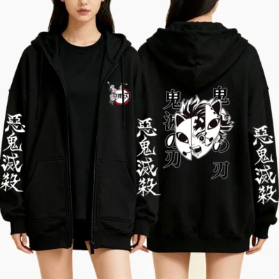 Demon Slayer Symbol Logo Zipper Hoodie
