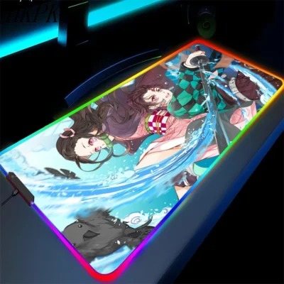 Demon Slayer Tanjiro Nezuko RGB Mouse Pad