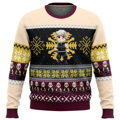 Demon Slayer Tengen Uzui Ugly Christmas Sweater