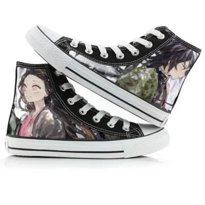 Demon Slayer Giyu Nezuko High Top Canvas