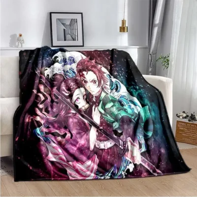 Demon Slayer Crimson Night Throw Blanket