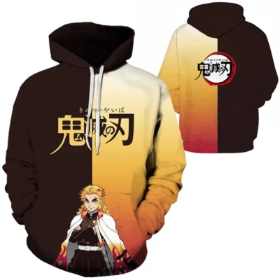 Demon Slayer Fire Breath 3D Hoodie