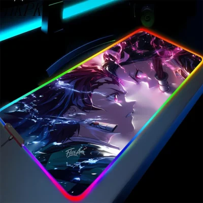 Demon Slayer Kamado Siblings RGB Mouse Pad