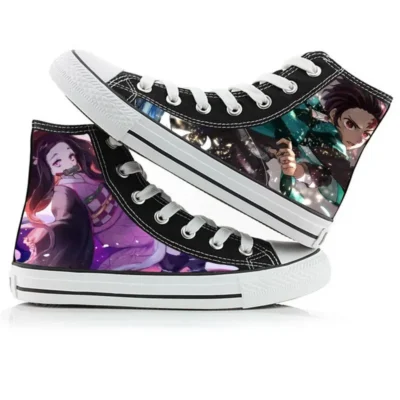Demon Slayer Burning Spirit High Top Canvas