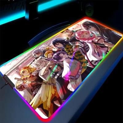 Demon Slayer Full Characters RGB Mouse Pad