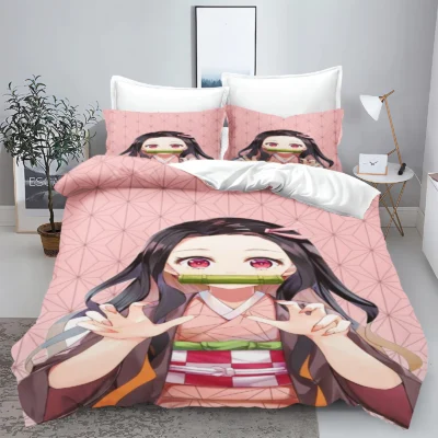 Demon Slayer Cute Nezuko Must Have Bedding Set