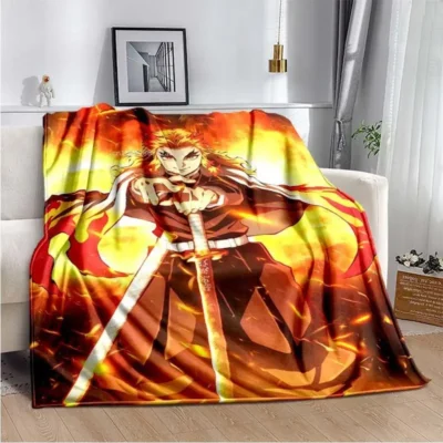 Demon Slayer Rengoku Throw Blanket