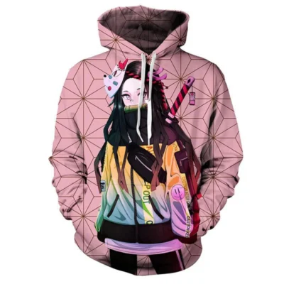 Demon Slayer Cool Nezuko 3D Hoodies