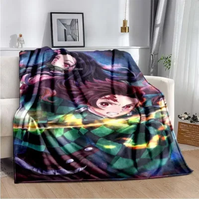 Demon Slayer Nightfall Battle Throw Blanket
