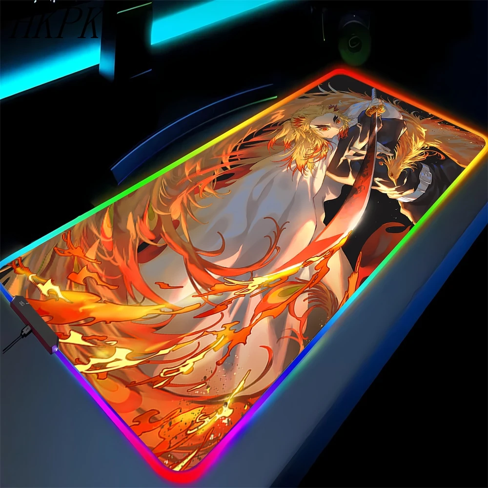 Demon Slayer Cool Rengoku RGB Mouse Pad