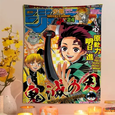 Demon Slayer Tapestry Art Printing Japanese Wall Tapestry