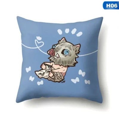 Demon Slayer Minimalist Anime Throw Pillow