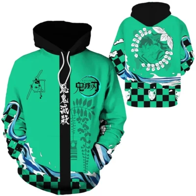 Demon Slayer Water Flow 3D Hoodie