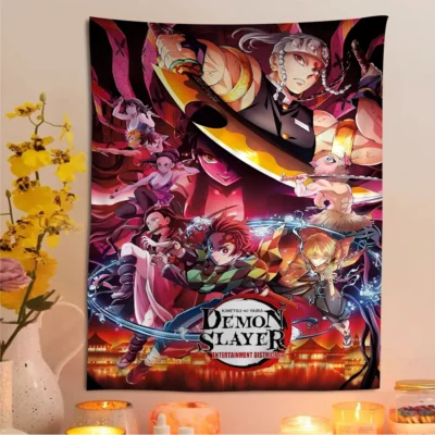 Demon Slayer Entertainment Street Battle Wall Tapestry