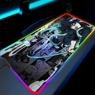 Demon Slayer Cute Muichiro RGB Mouse Pad