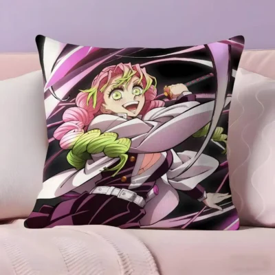 Demon Slayer Love Breathing Design Throw Pillow