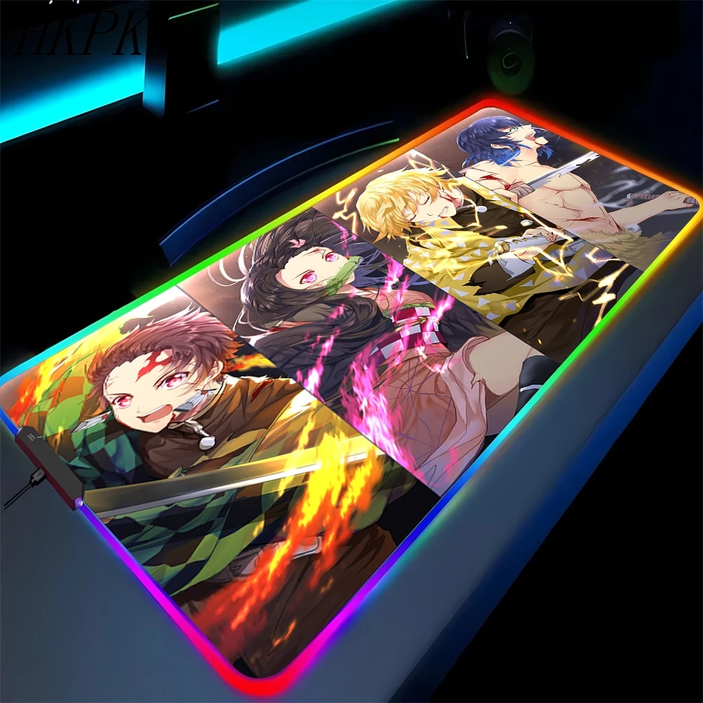 Demon Slayer Main Characters RGB Mouse Pad