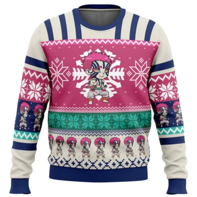 Demon Slayer Akaza Ugly Christmas Sweater