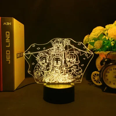 Demon Slayer Four Characters LED Lamp