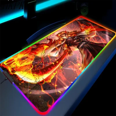 Demon Slayer Rengoku RGB Mouse Pad