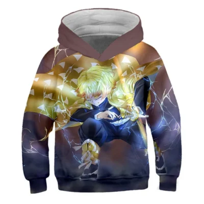 Demon Slayer Thunder Force 3D Hoodie