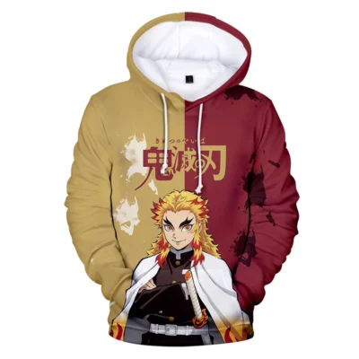 Demon Slayer Rengoku 3D Hoodie