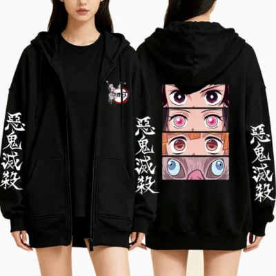 Demon Slayer Graphic Zipper Hoodie