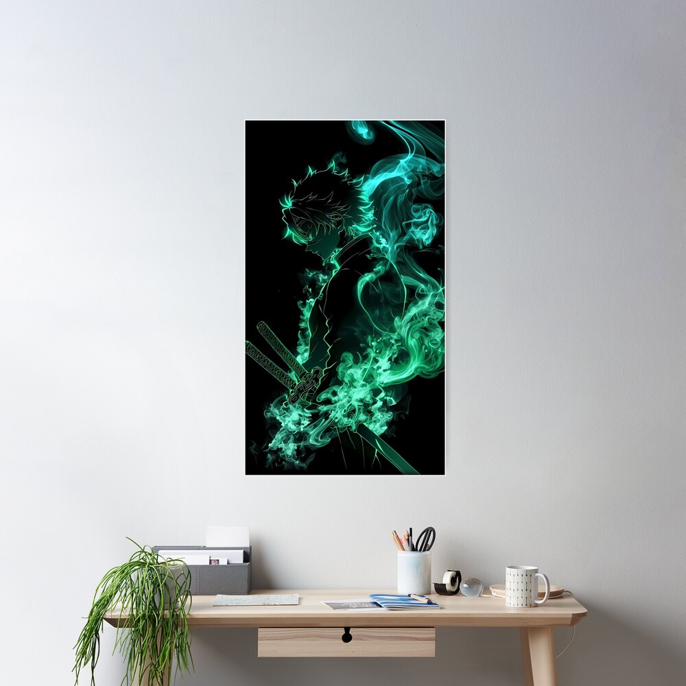 Neon Wind Slayer Sanemi Poster - Image 2