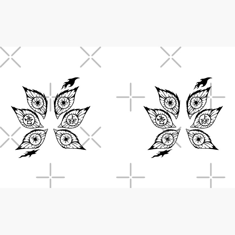 Demon Eyes Kokushibo Black White Mug - Image 2