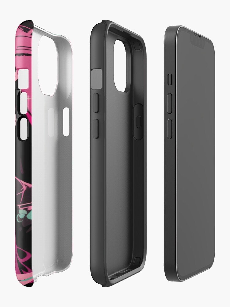 Nezuko Neon Vaporwave Pink Iphone Case - Image 2