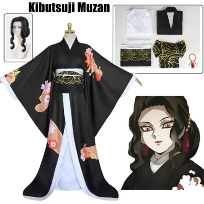 Demon Slayer Kimono Kimetsu Geen Yaiba Kibutsuji Muzan Cosplay