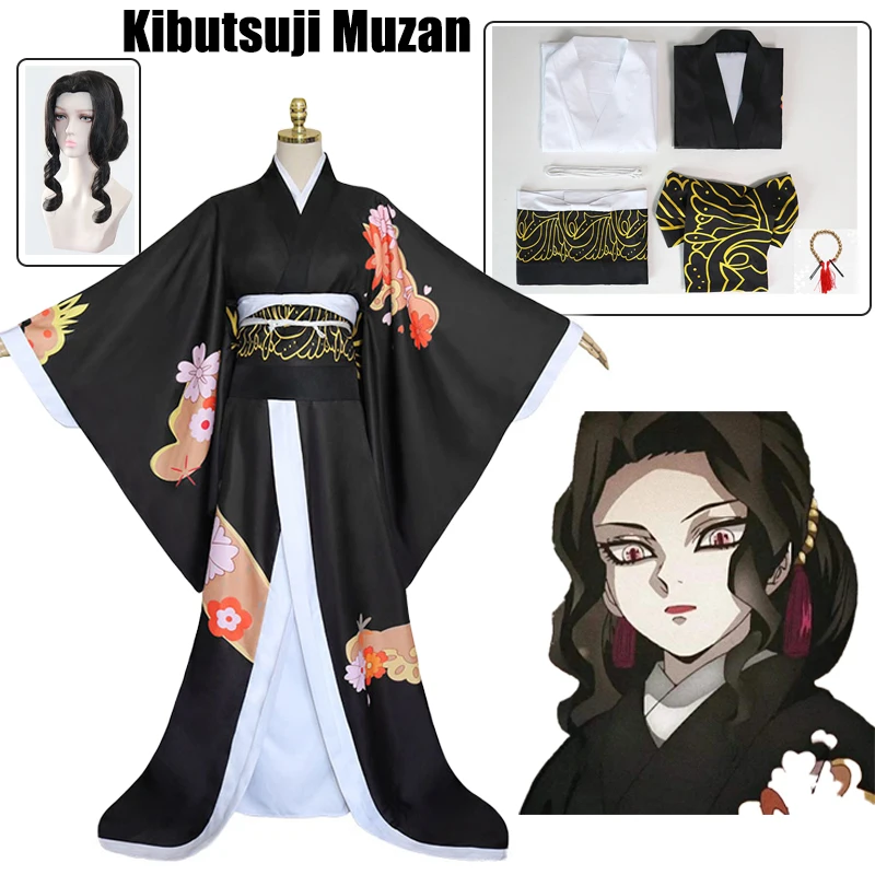Demon Slayer Kimono Kimetsu Geen Yaiba Kibutsuji Muzan Cosplay