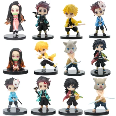 6pcs/12pcs/Sets Demon Slayer Q Posket Figure