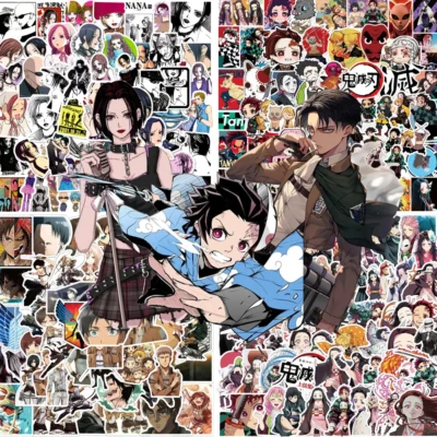 50/100pcs Cartoon Mix Demon Slayer Anime Stickers