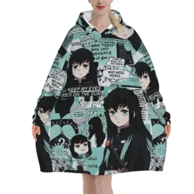 Cute Anime Muichiro Tokito Snug Hoodie