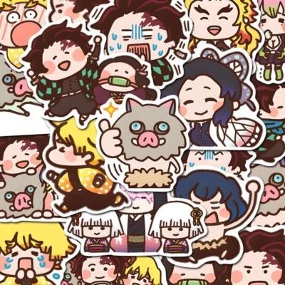 80PCS Cute Cartoon Demon Slayer Anime Stickers