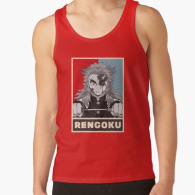 Alternative view of Demon Slayer Kyojuro Rengoku Tank Top