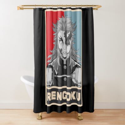 Demon Slayer Kyojuro Rengoku Shower Curtain