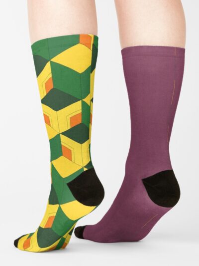 Alternative view of Giyu Tomioka Demon Slayer Pattern Socks